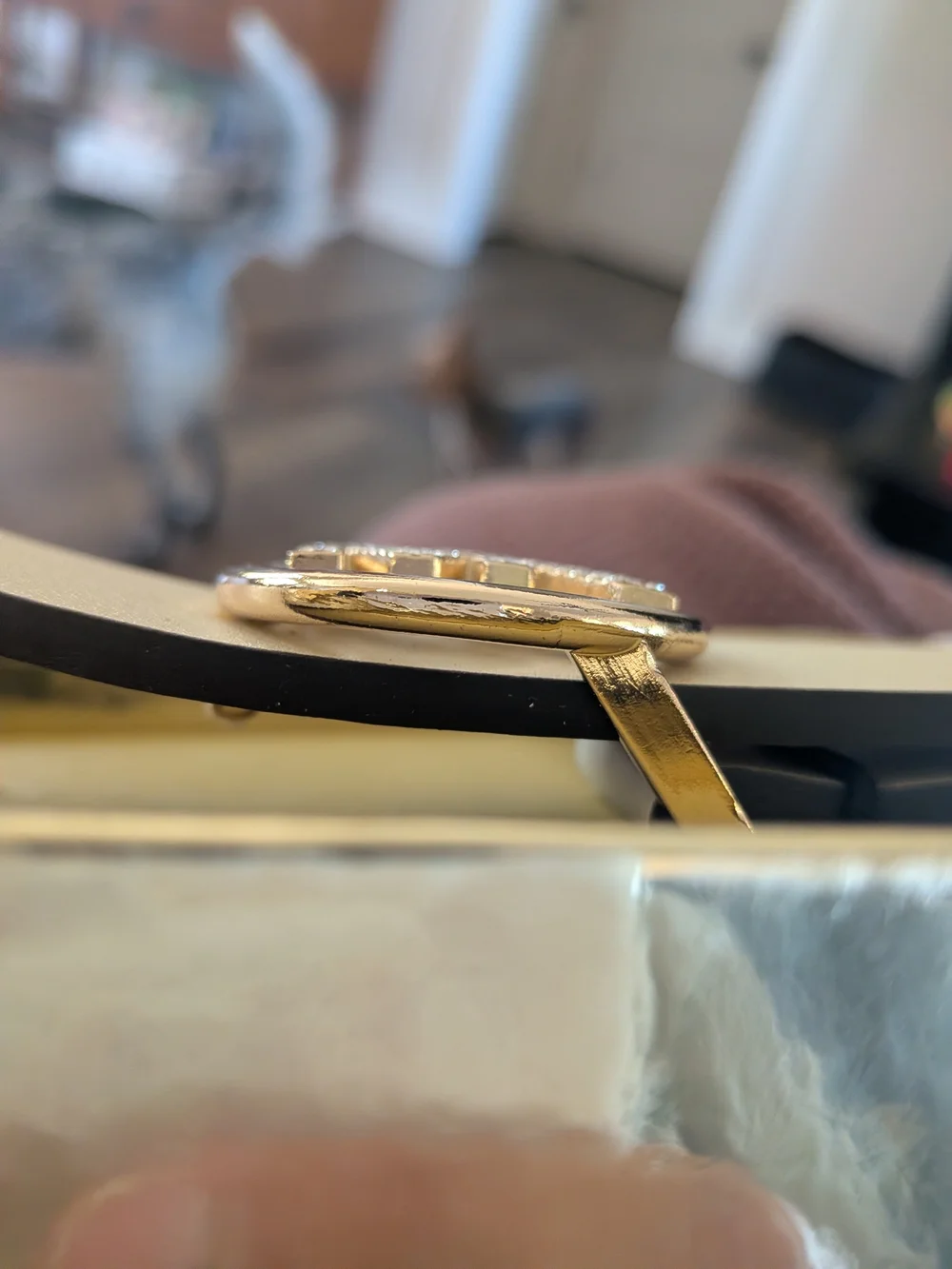 NIB Michael Kors Women's White Leather MK Logo Belt - Gold Buckle - Picture 9 of 12